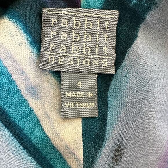 Rabbit Rabbit Rabbit design women’s short sleeves midi dress - Picture 6 of 8